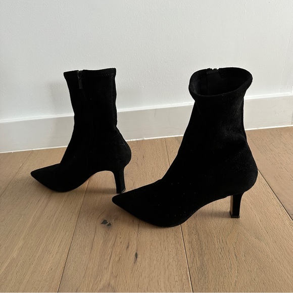 & Other Stories Pointy Sock Booties in Black Suede 38 - Picture 8 of 12